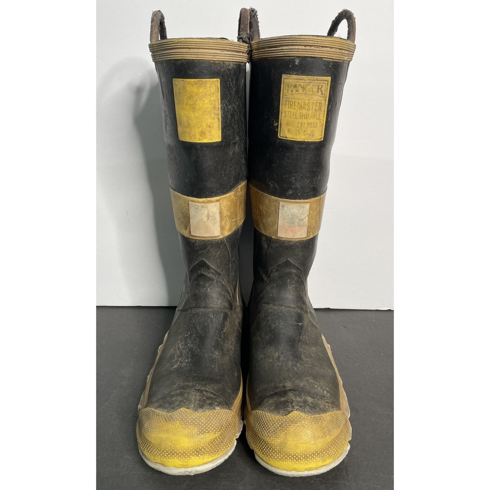 Vintage Ranger Rubber Co Firemaster Steel Toe Insulated Boots Size 10.5 USA Made